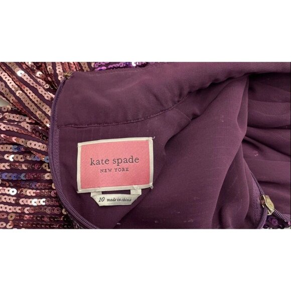 Kate Spade New York Ombre Sequin Long Sleeve Shift Mini Dress Sz 10 Party‎ Event - Picture 6 of 10